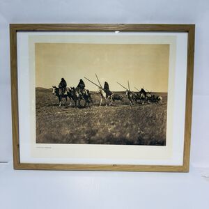 Edward S Curtis Travaux Piegan Vintage Print Native American Framed Art  21x17